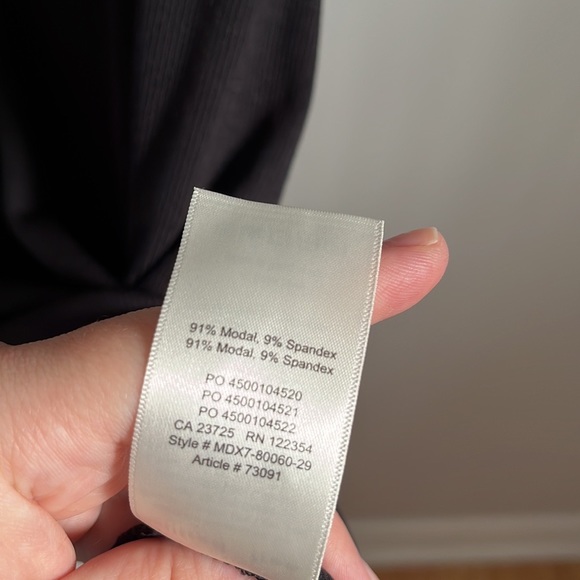 Wilfred Free Ribbed Spaghetti Straps Black Mini Dress L - Picture 8 of 11